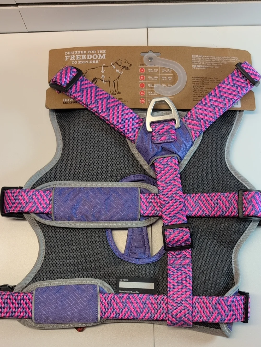 ARCADIA TRAIL Ultimate Security DOG Harness, Color: Purple & Pink NWT XXL